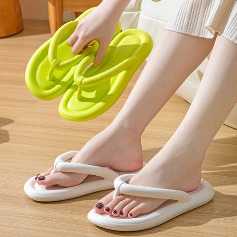 New Summer Candy Color Flip Flops Women Cute Soft Sole Eva Beach Slippers