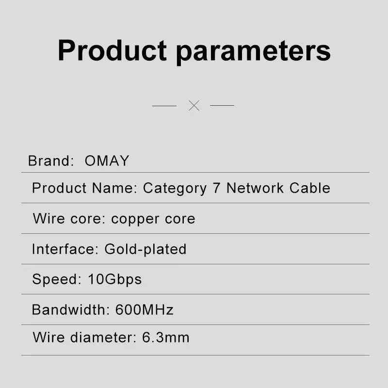 Ethernet Cable RJ45 Cat7 Lan Cable UTP Network Cable