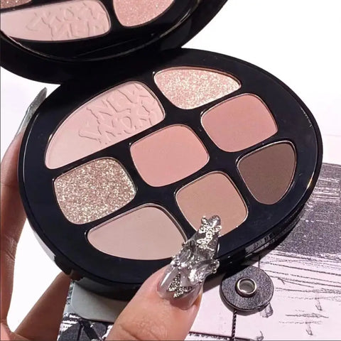 Joocyee Smoky Amber Eyeshadow Palette Matte Pearl 8 Colours Professional Make Up Waterproof Long Lasting Glitter Palette