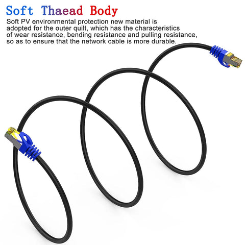 Gaming High Speed CAT 8 Ethernet Cable 40Gbps 2000MHz Internet Network Cable 5M 10M 20M 30M RJ45 Patch Cord Cable Ethernet Cat8