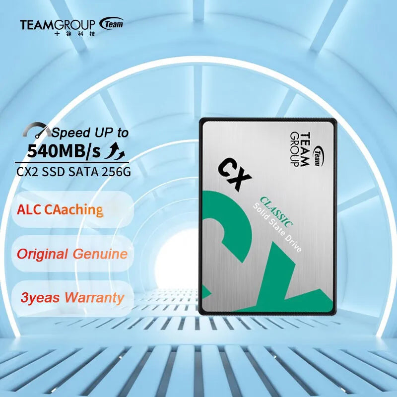 Team Group CX2 2.5" SSD 128GB 256GB 512GB 1TB SATAIII 3D NAND Internal Solid State Drive，520MB/s