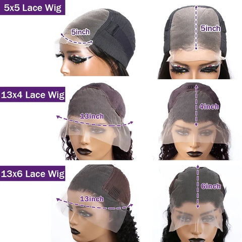 Deep Wave 13x4 lace Front Wigs Human Hair Wigs For Women 13x6 Curly Bob Wigs Pre Plucked Baby Hair Brazilian 5x5 Closure Wigs