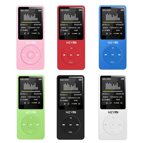 MZYMI MP3 MP4 Player FM Radio Digital Display Media Bluetooth Walkman Pocket Audio Walkman Walking Music Player