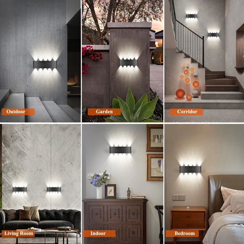 LED Wall Lights Outdoor Waterproof Wall Lamps