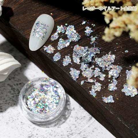 Flakes Mirror Chrome Powder Manicuring Winter Decorations