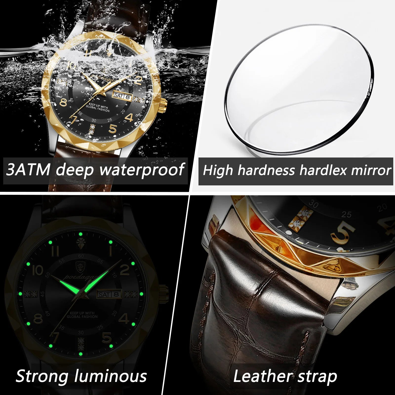 Sport Quartz Leather Man Watch