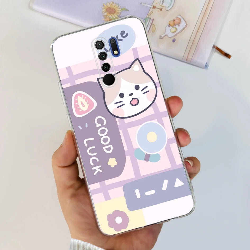 For Xiaomi Redmi 9 Prime Case Fashion Marble Soft Silicone Transparent Phone Back Cover For Xiaomi Redmi 9 Bumper on Redmi9 Capa