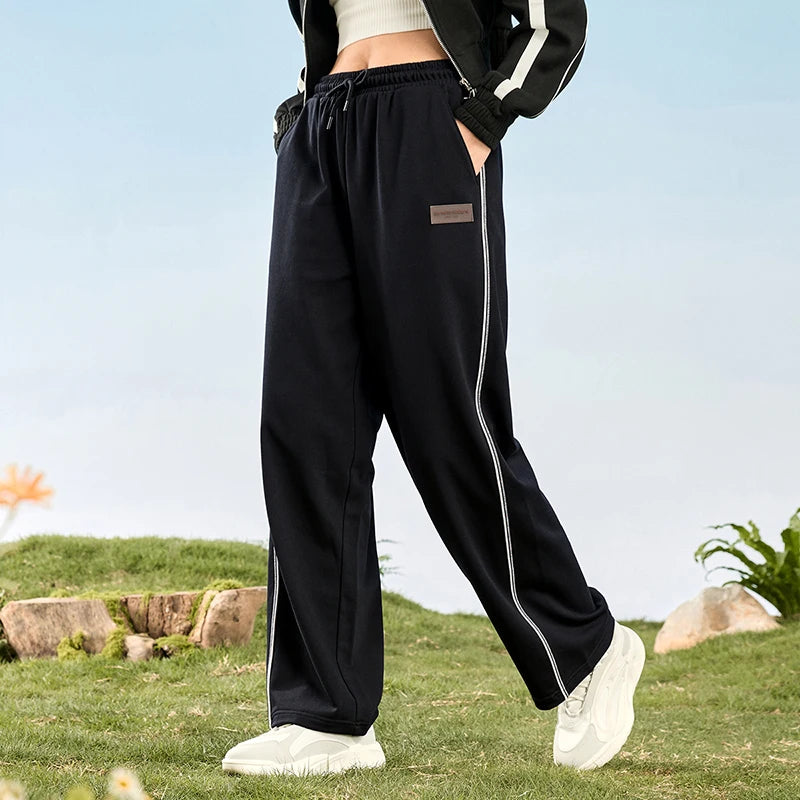 Xtep knitted Trousers For Women 2024 Spring Comfortable Women's Sweatpants Training Soft Sporty Outdoor Bottoms 876128630013