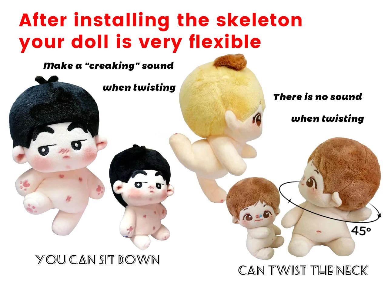 Flexible Toy Skeleton For Twisting Head And Body