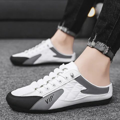 Half Slippers for Men Trendy Men's Flat Bottom Casual Shoes