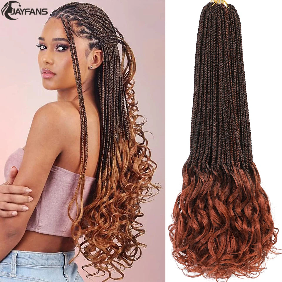 Ombre French Curly Crochet Braids 613 350 Color French Curly Crochet Braiding Hair Pre Looped Goddess Box Braids 16 Strands/Pack