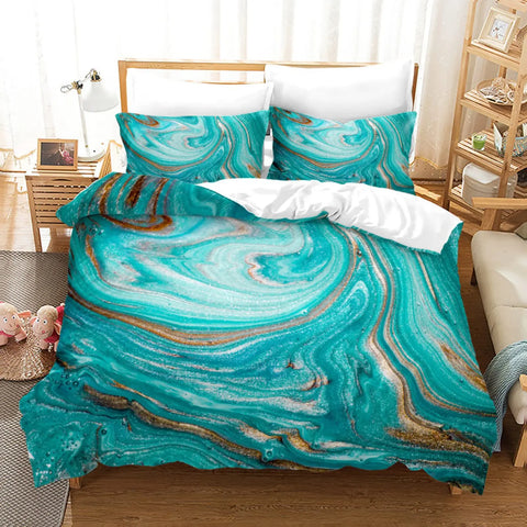 Marble Patterns Printed Bedding Set