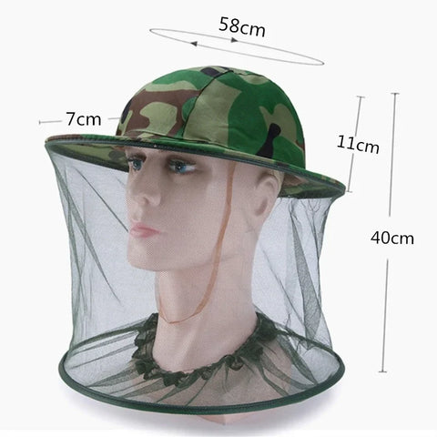 Men Women Long Camouflage Fishing Hat