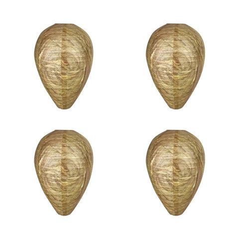 4pcs Wasp Nest Decoy Hornet Deterrents Waterproof Non-Toxic Fake Nest Bee Decoy Beehive Lanterns Patio Garden Repellent Trap