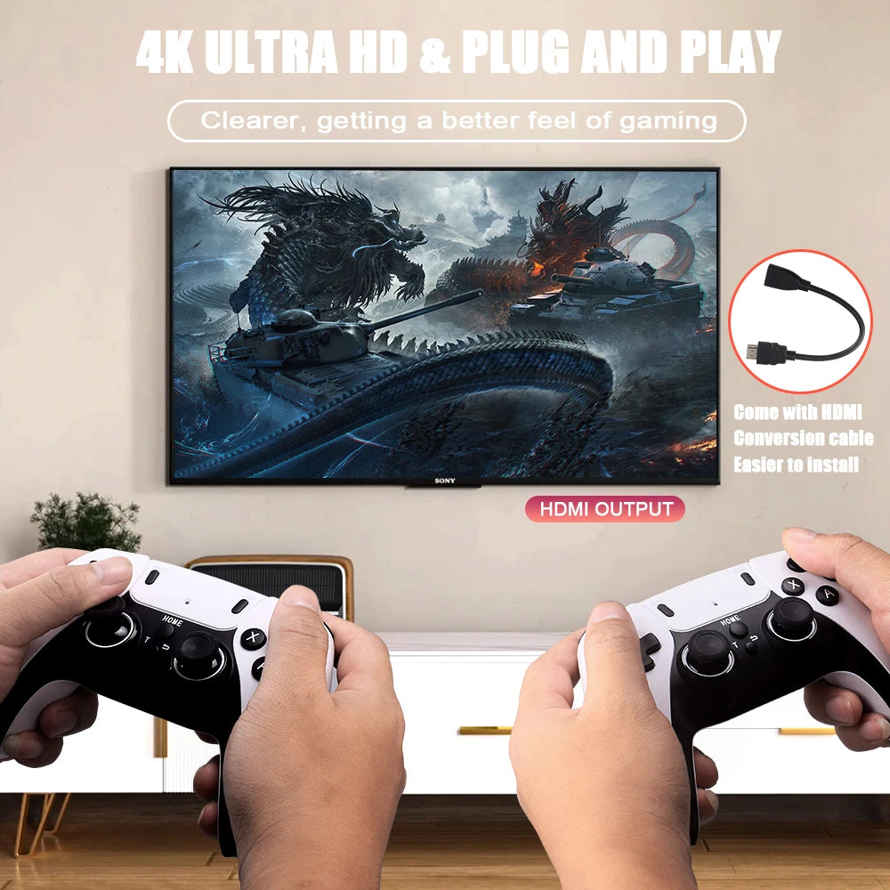 GD10 PRO Video Game Stick Console 2.4G Double Wireless Controller Game 4K 58000 Games 256GB Retro Games Boy Christmas Gift