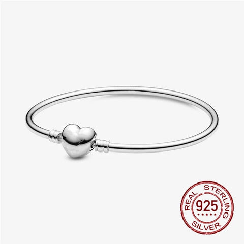 Bracelet Silver 925 Original 17-20CM Star Moon Sun Four Leaf Clover Green Zircon Bracelets Fit DIY Charms Birthday Jewelry Gifts