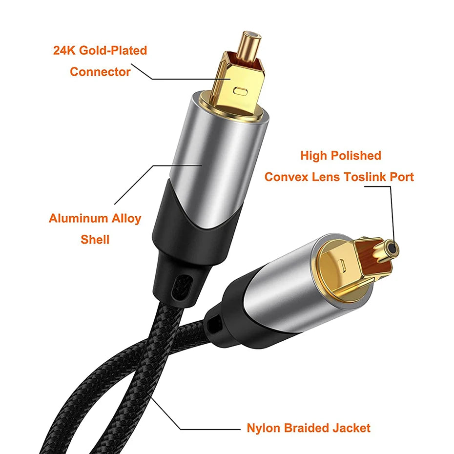 Digital Optical Audio Cable Braided