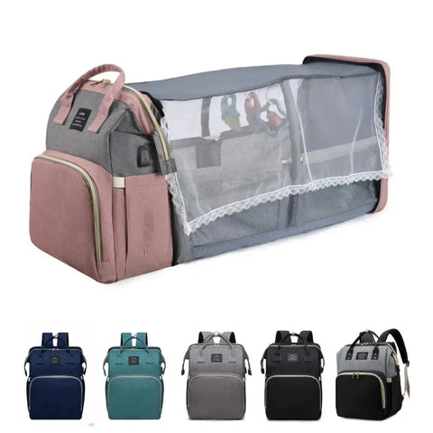 Folding Mommy Bag Portable Folding Crib Bed