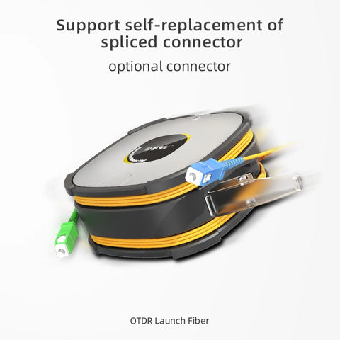 OFW OTDR Launch Cable Portable Design 1/2km Fiber Single Mode SC/FC Test Extension Cord Time Reflectometer Dead Zone Eliminator