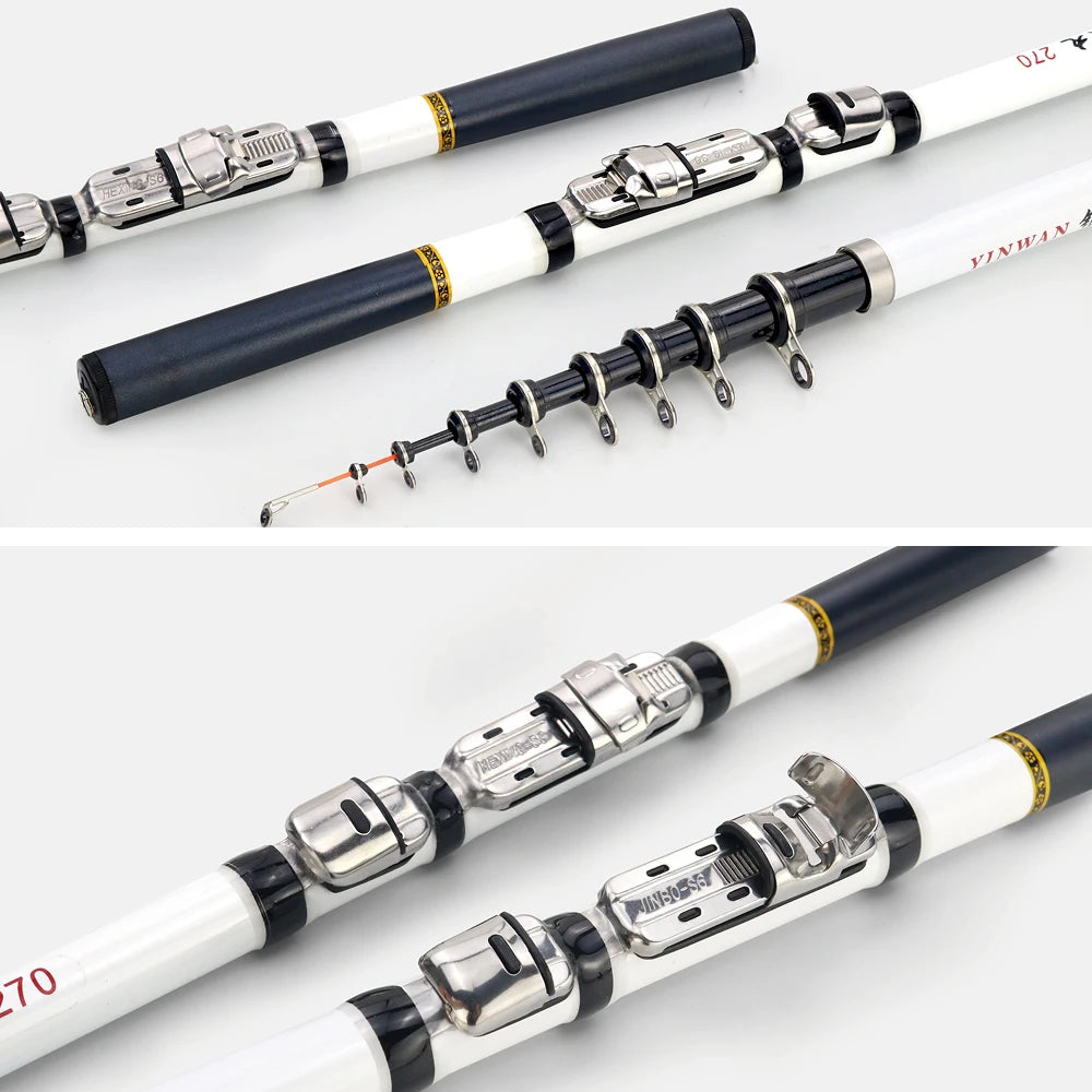 BAKAWA Hot New 3.0m 2.7m 2.4m 2.1m 1.8m 1.5M Ultralight Portable Telescopic Feeder Carbon Fiber Fishing Rod Spinning