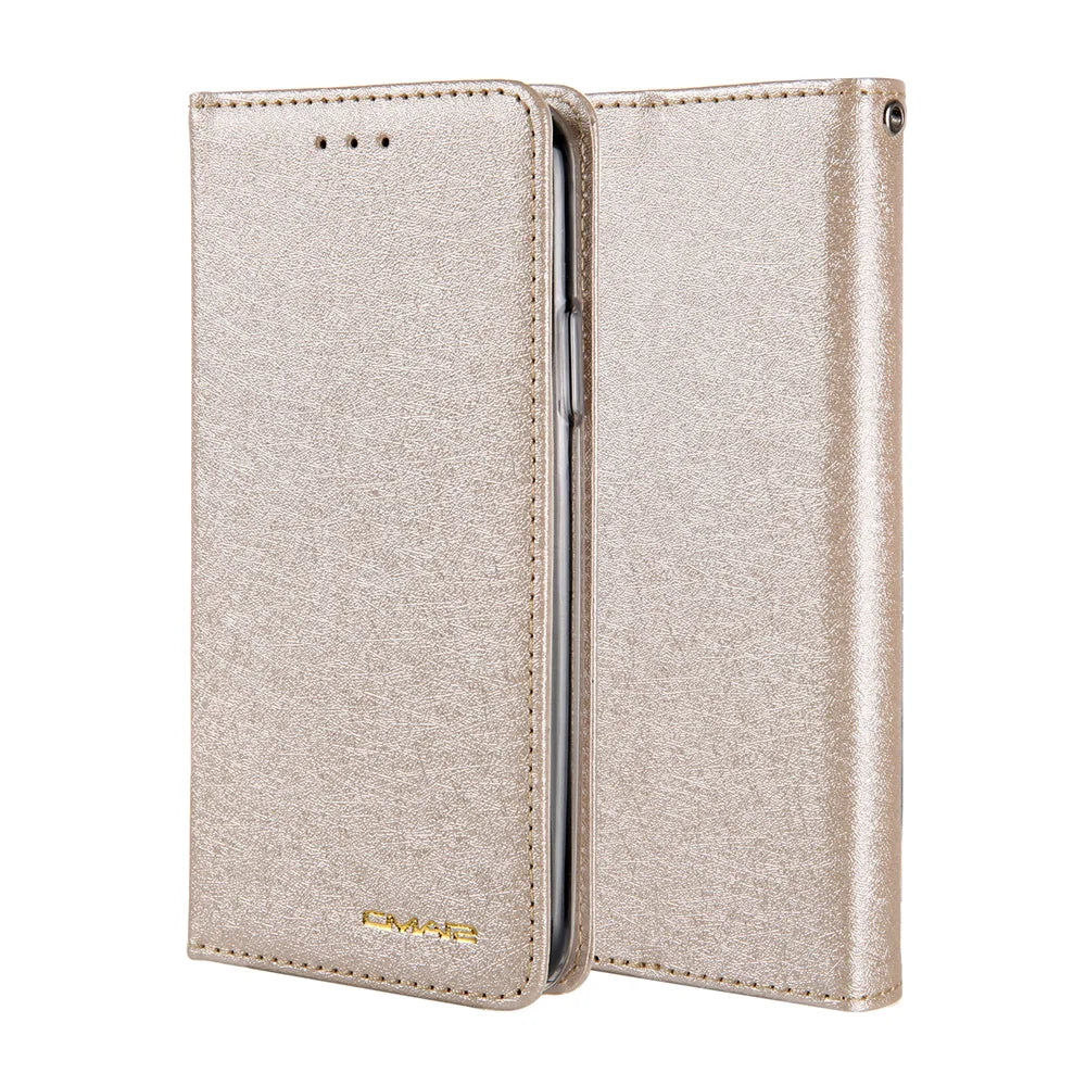 CMAI2 Luxury Silk Pattern Matte Leather Case for iPhone 15 Pro Max 7G 8G XR XS Max 11 Pro 12 13 Mini 14 Plus Magnetic Flip Cover