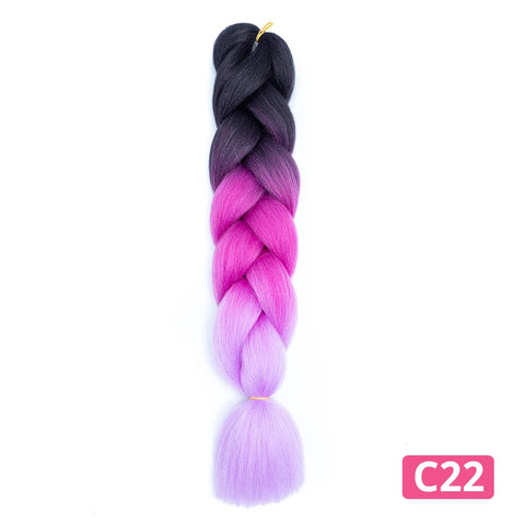 Colorful Hair for Braids Synthetic Braiding Hair Extensions for Girls Jumbo Braid Hair for Crochet Box Expression Braiding Hair