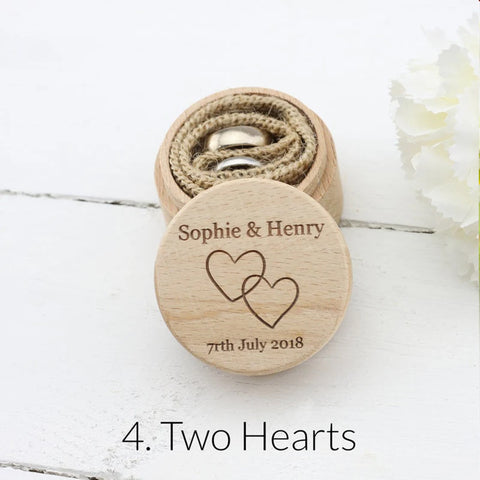 Personalised Wedding Ring Box, Custom Ring Bearer Box, Proposal Box, Engagement Ring, Wooden I Do Box, Rustic, Boho Chic