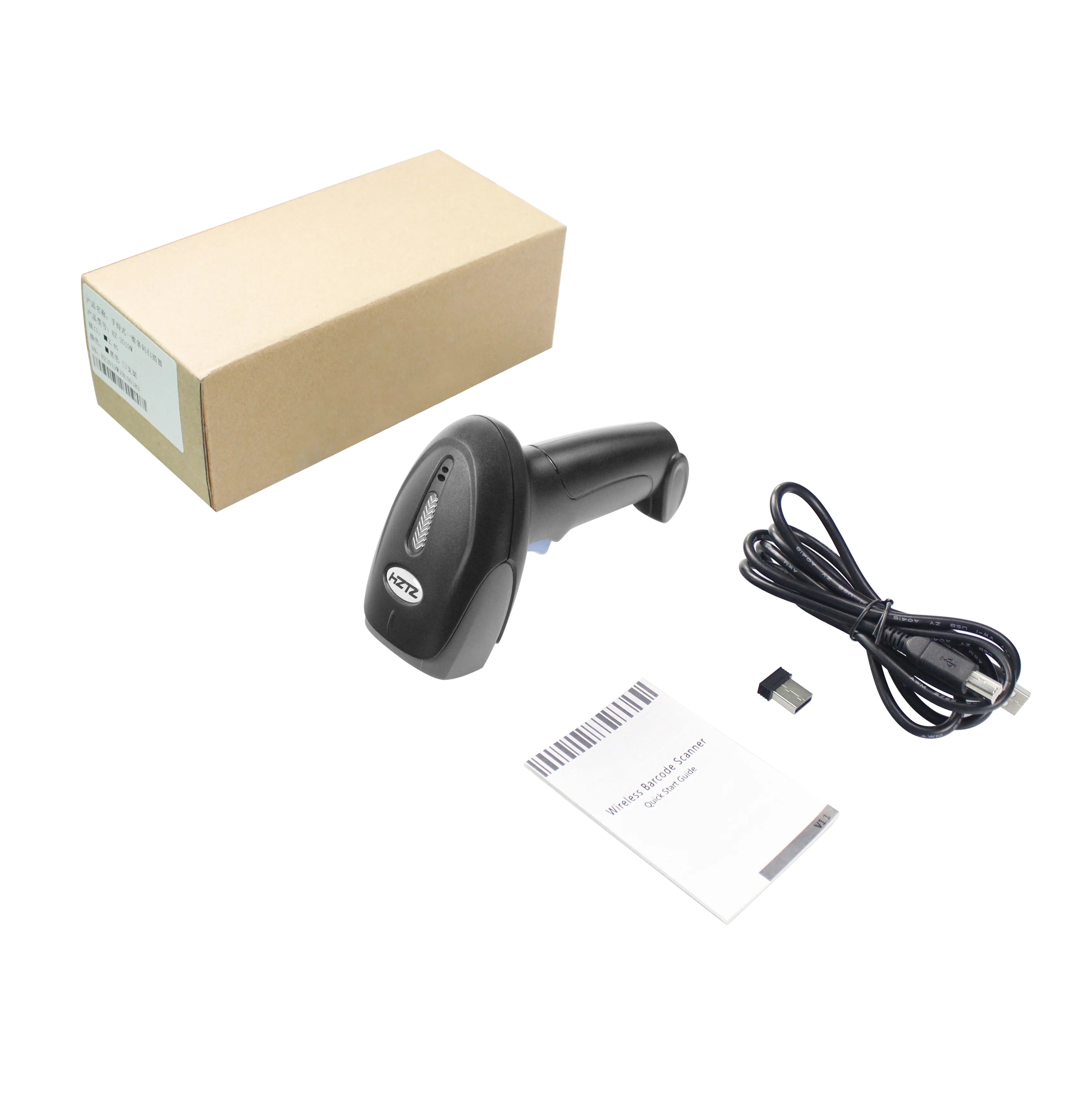 HZ-2019QB-2D Bluetooth 2D Barcode Reader And 2019Q QR 2.4G Wireless Wired Handheld Barcode Scanner USB Support Mobile Phone iPad