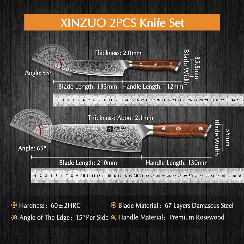 2PCS Chef Kitchen Knife Set