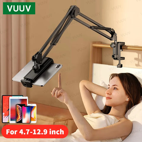 VUUV Tablet Holder iPad Desk Stand with 360° Adjustable Foldable Metal Arm Tablet Bracket for Xiaomi Samsung iPad Accessories