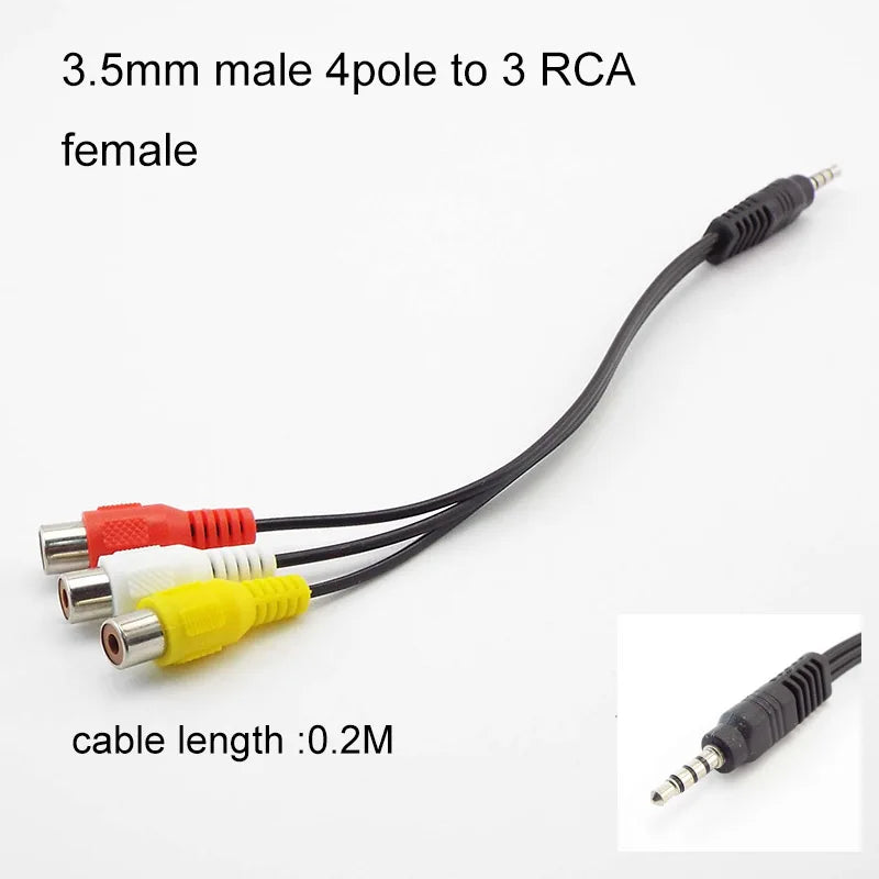 1Pcs 3.5mm male female Adapter