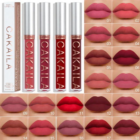 Matte Velvet Lipstick 18 Colors Lip Gloss Long Lasting