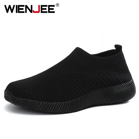 Women Vulcanized Shoes High Quality Women Sneakers Slip On Flats Shoes Women Loafers Plus Size 42 Walking Flat