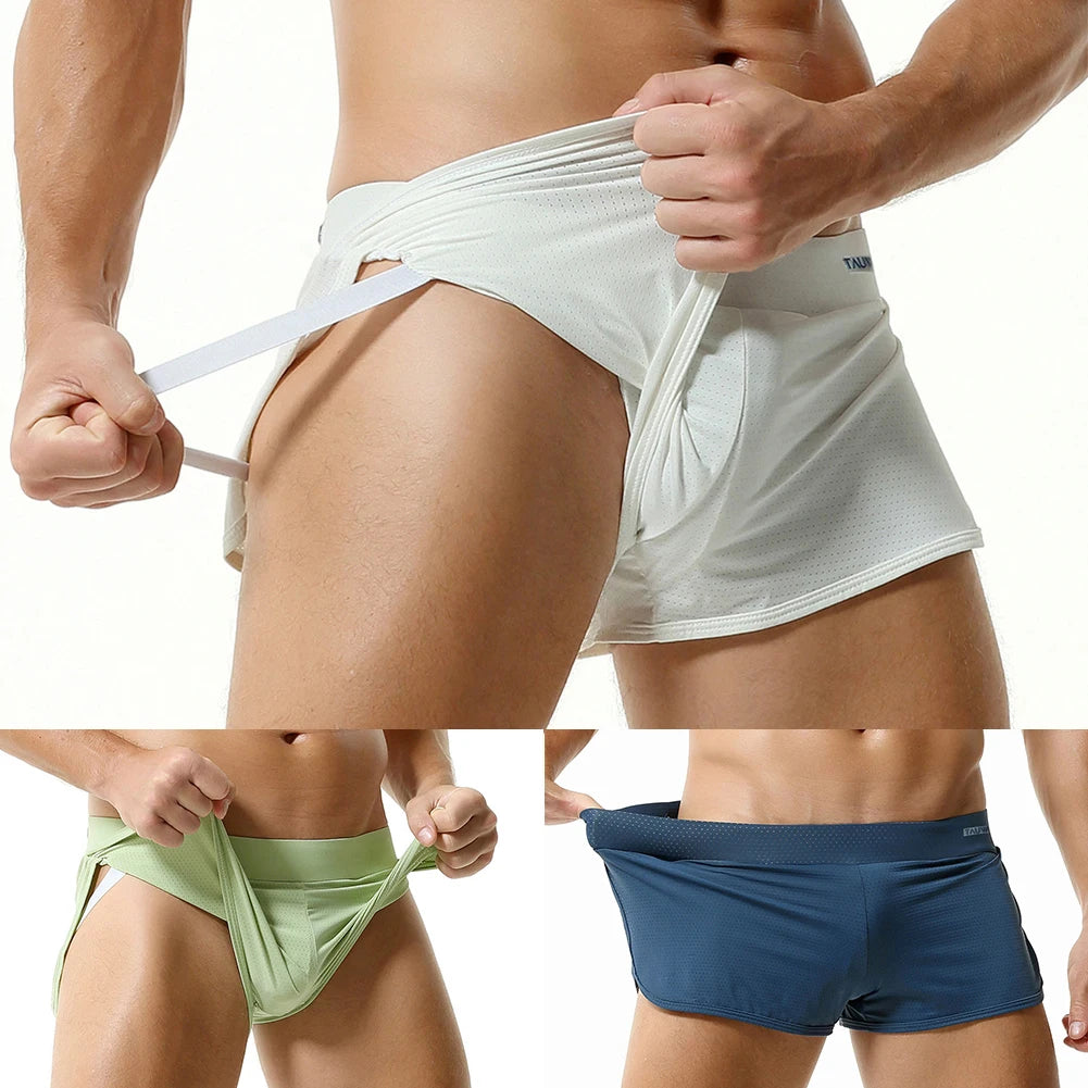 Casual Silky Mesh Sports Boxer Shorts For Men