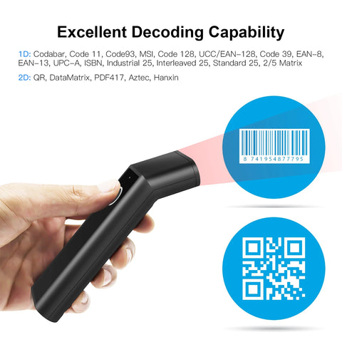 3-in-1 Barcode Scanner Handheld Bar Code Reader