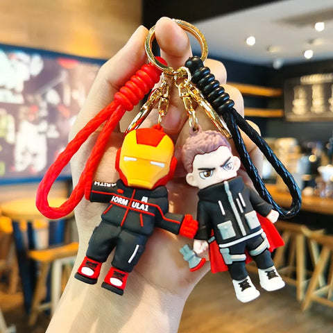 Cute Cartoon Spiderman Silicone Keychains