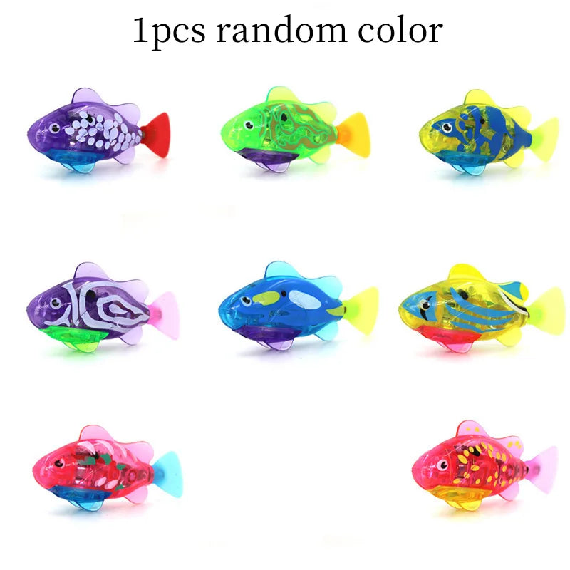 Pet Cat Interactive Electronic Fish Toy for Indoor Play Swimming Robot Fish Toy Cat and Dog with Led Light Pet Toys