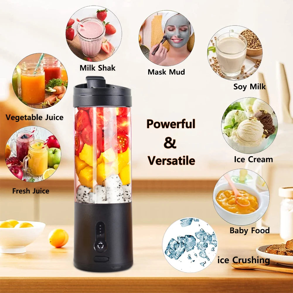 USB Rechargeable Smoothie Orange Fresh Juice Blender