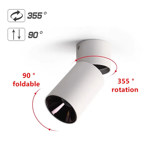 Surface Mounted Folding and Rotating LED Spotlights