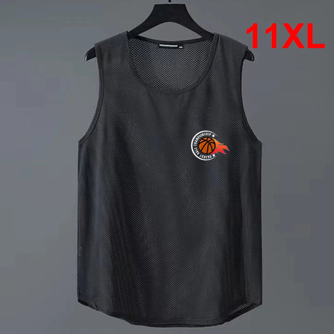 Men Plus Size Solid Color Running Vest