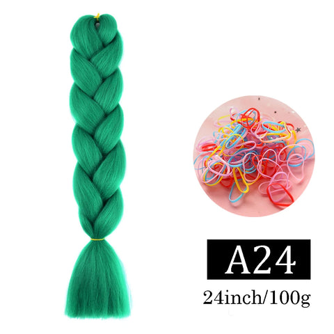 24 Inch Jumbo Braids Extensions Synthetic Braiding Hair Afro Ombre Color kanekalon Hair for Children Braid