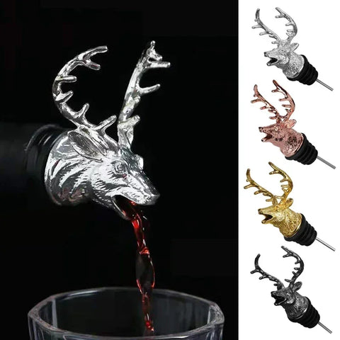 Stainless Steel Wine Stopper Champagne Bottle Liquor Dispenser Deer Drink Cork Vacuum Seal Wedding Kitchen Tools Barware Dining