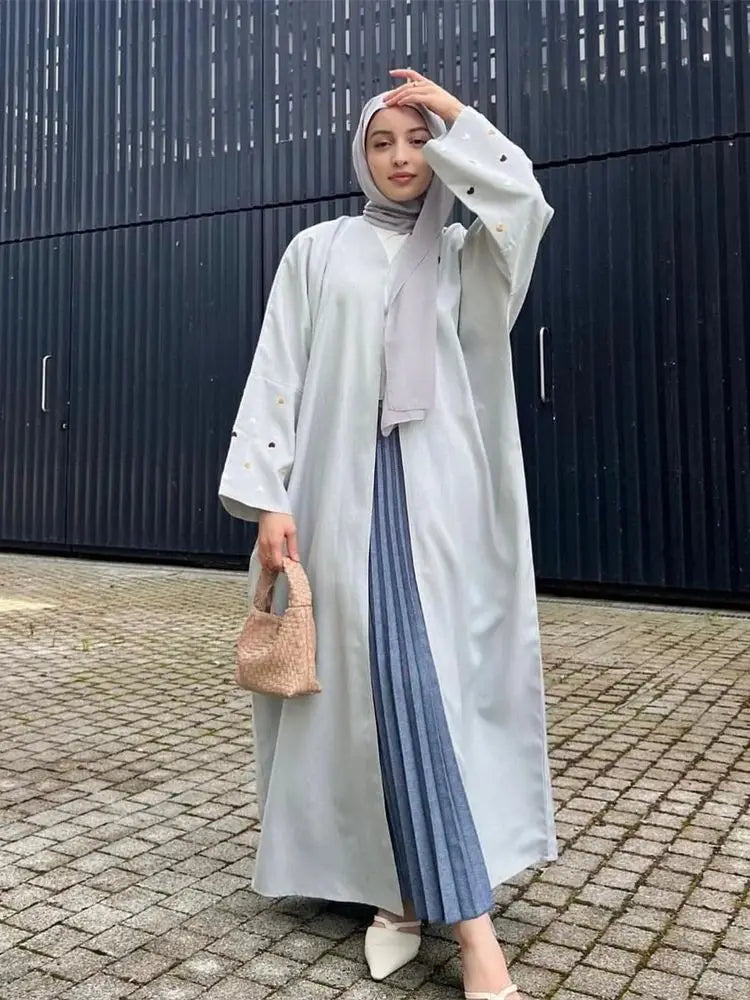 Butterfly Moon Heart Modest Kimono Abaya