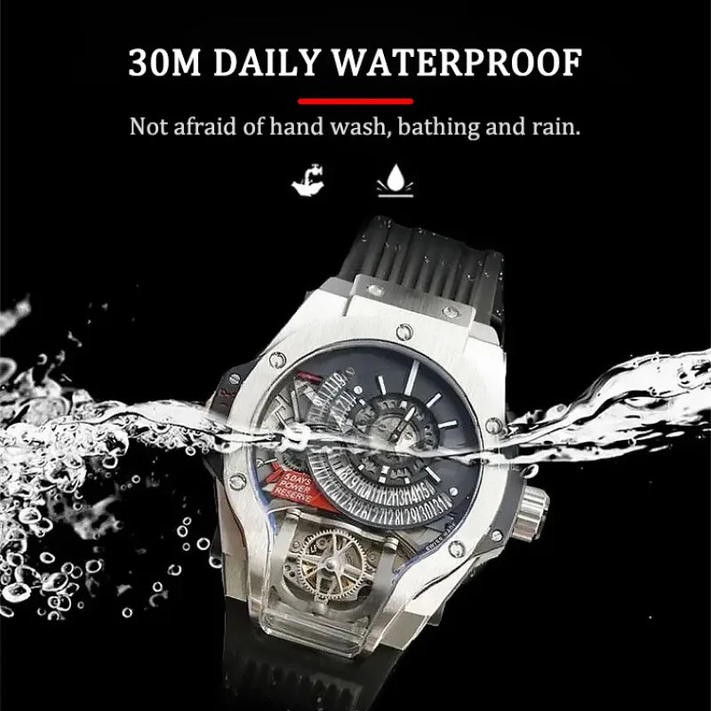 Men's Large Dial Fashion Watch Warcraft Style Mechanical Watch