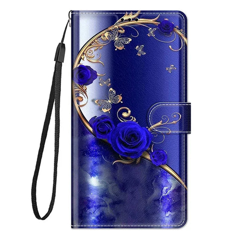 Butterfly Pattern Wallet Flip Case For Samsung Galaxy S24 Ultra S23 Plus S23 FE S22 S21 FE Leather Card Slot Phone Back Cover