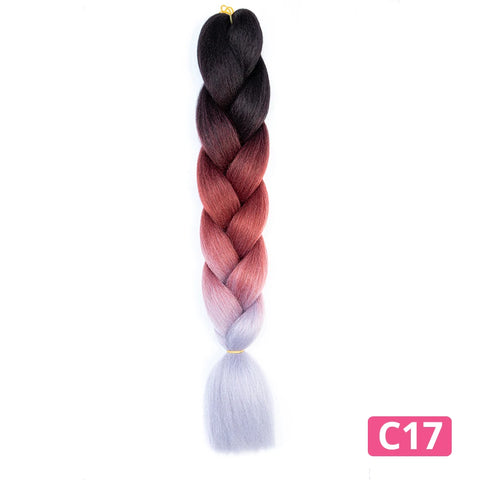 Colorful Hair for Braids Synthetic Braiding Hair Extensions for Girls Jumbo Braid Hair for Crochet Box Expression Braiding Hair