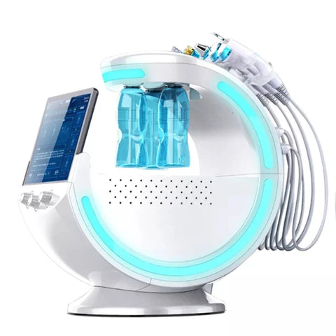 7-In-1 Smart ice blue Skin Analyzer With Skin Analysis Function For  Water Skin Micro Grinding Facial Care Machine