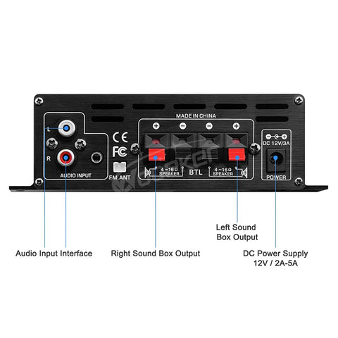 Digital Audio Amplifier 800W Bluetooth Power