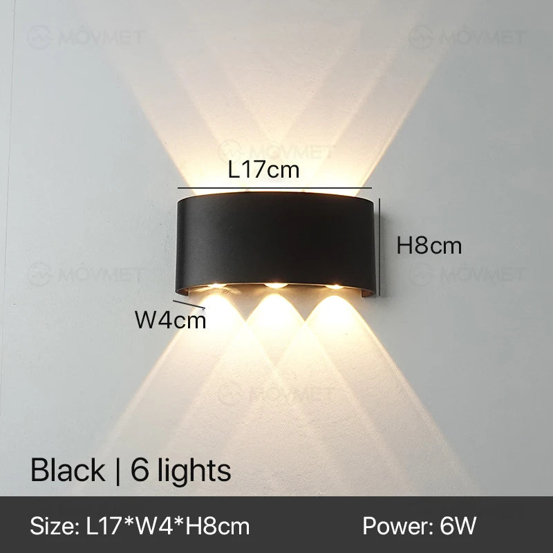 LED Wall Lamps Outdoor Plastic ABS IP65 Waterproof with Bathroom Aisle Garden Courtyard Living room Hotel Balcony 110-220V