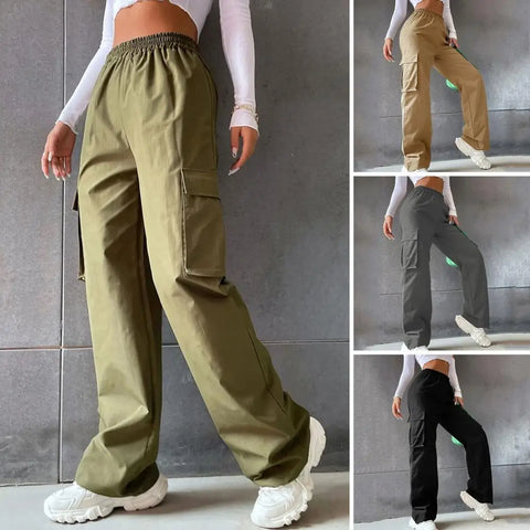 Women Cargo Trousers Korean Streetwear